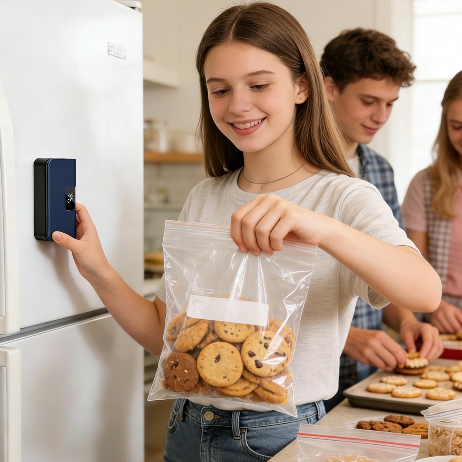 Meal Prep Freezer - เครื่องซีลถุงขนาดเล็กแบบพกพา พร้อมจอ LED แสดงผล 6 ระดับ