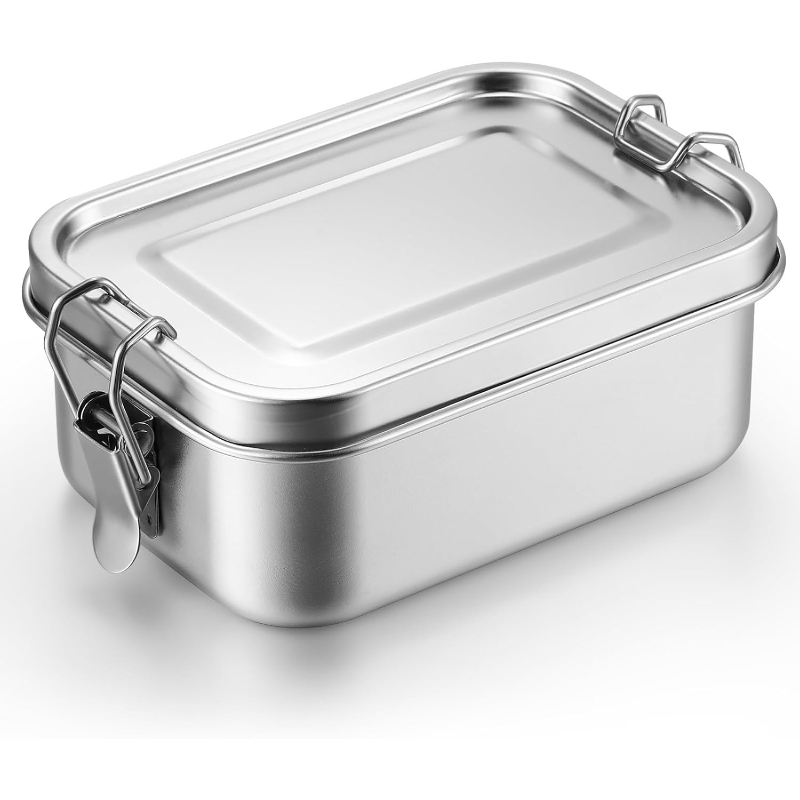 Meal Prep Dinners - ภาชนะเก็บอาหารสแตนเลสพร้อมฝาปิด กล่องอาหารกลางวัน กล่องจัดระเบียบตู้เย็น กล่องเตรียมอาหาร กล่องอาหารพกพาสำหรับกิจกรรมกลางแจ้ง