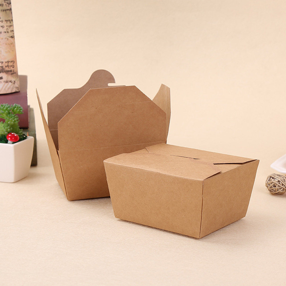 Meal Prep Delivery - กล่องเก็บอาหารกระดาษคราฟท์ 20 ชิ้น ความจุ 800 มล.