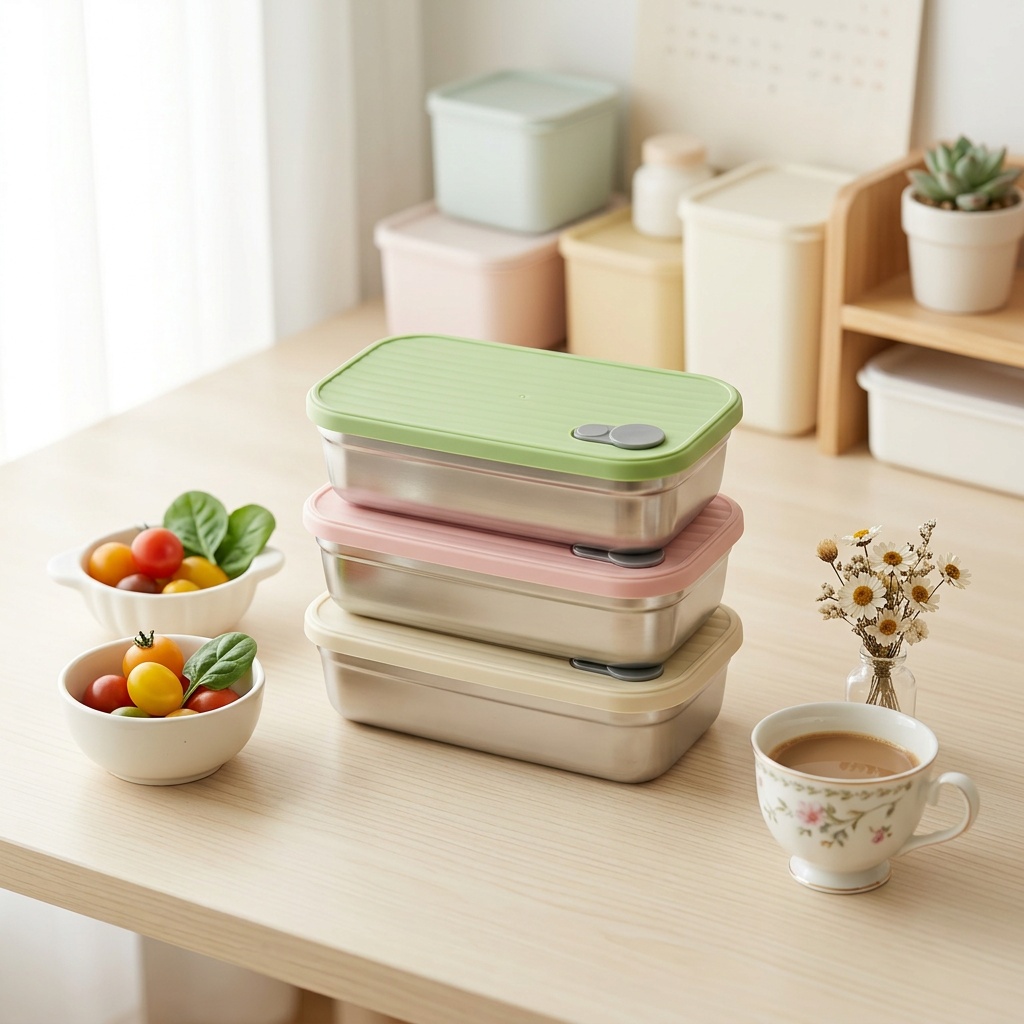 Meal Prep Dinners - กล่องอาหารกลางวันสแตนเลส กล่องอาหารโลหะ ใช้กับไมโครเวฟได้ ภาชนะเก็บอาหาร ซ้อนกันได้ ป้องกันการรั่วซึม