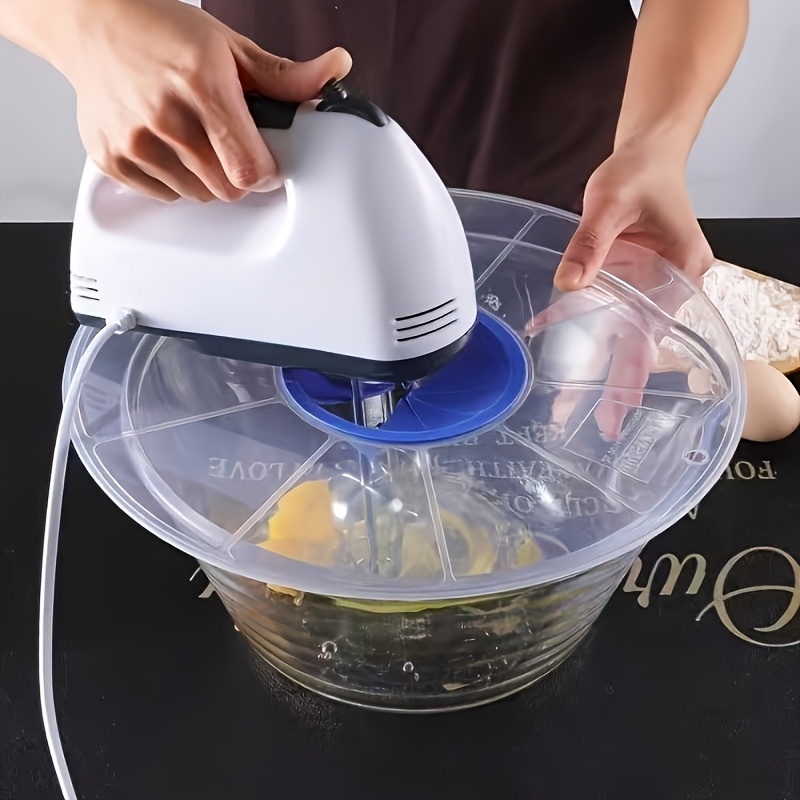 Meal Prep Eggs - ฝาปิดเครื่องตีไข่กันน้ำกระเซ็น 1 ชิ้น - ทำความสะอาดง่าย ใช้ได้กับเครื่องตีไข่ไฟฟ้า/แบบมือ