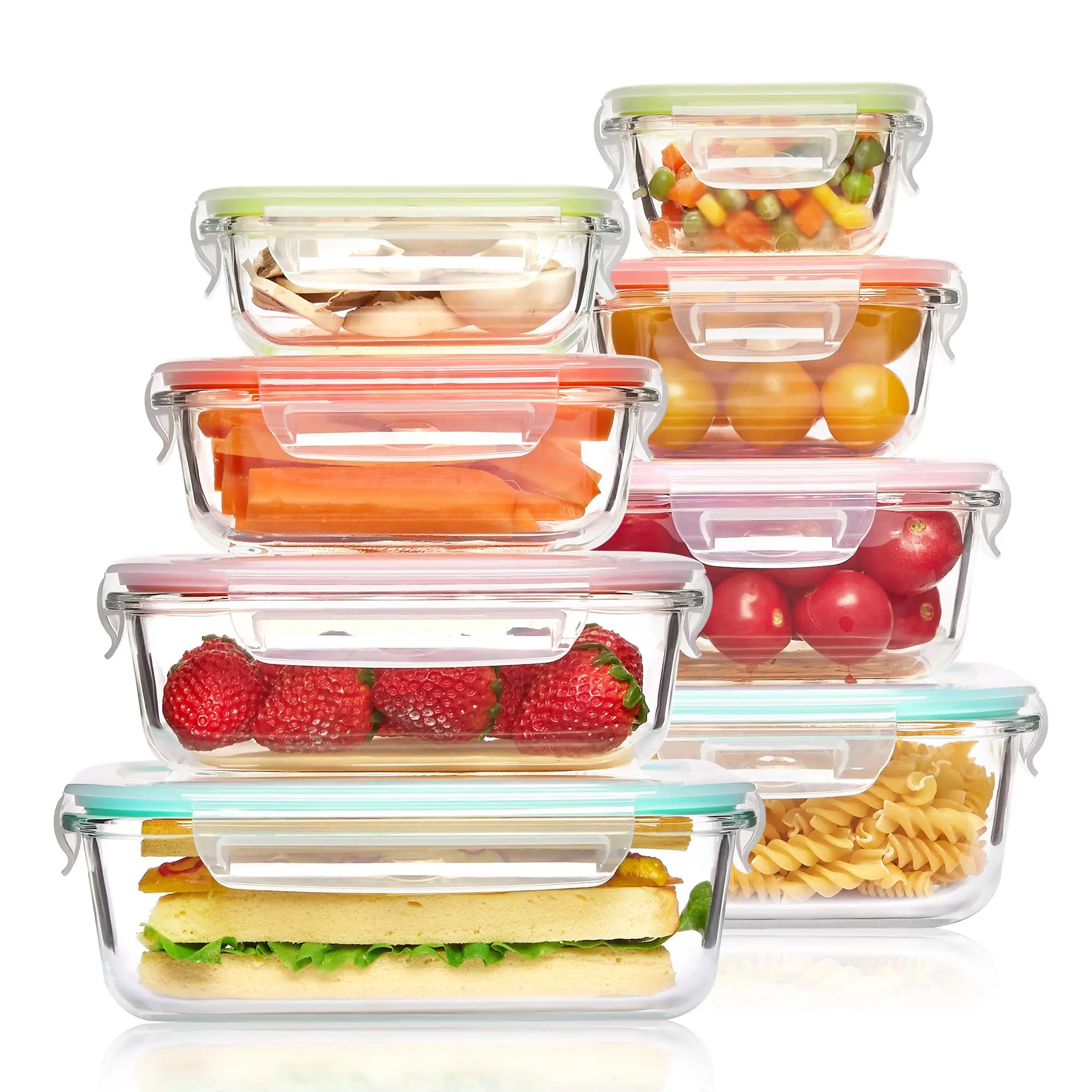 Meal Prep Dinners - กล่องข้าวแก้วภาชนะเก็บอาหาร, อุปกรณ์เตรียมอาหาร, กล่องเบนโตะสุญญากาศ, สําหรับไมโครเวฟ, เตาอบ, ตู้แช่แข็งและเครื่องล้างจาน,