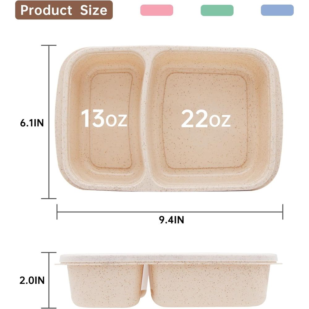 กล่องอาหารกลางวันเบนโต 4 แพ็ค, - Meal Prep Lunch บทวิจารณ์และราคา