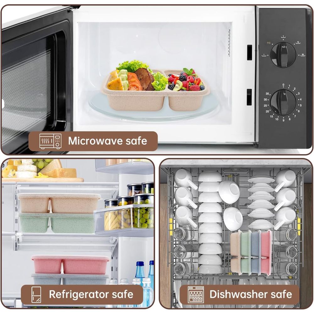 กล่องอาหารกลางวันเบนโต 4 แพ็ค, - Meal Prep Lunch บทวิจารณ์และราคา
