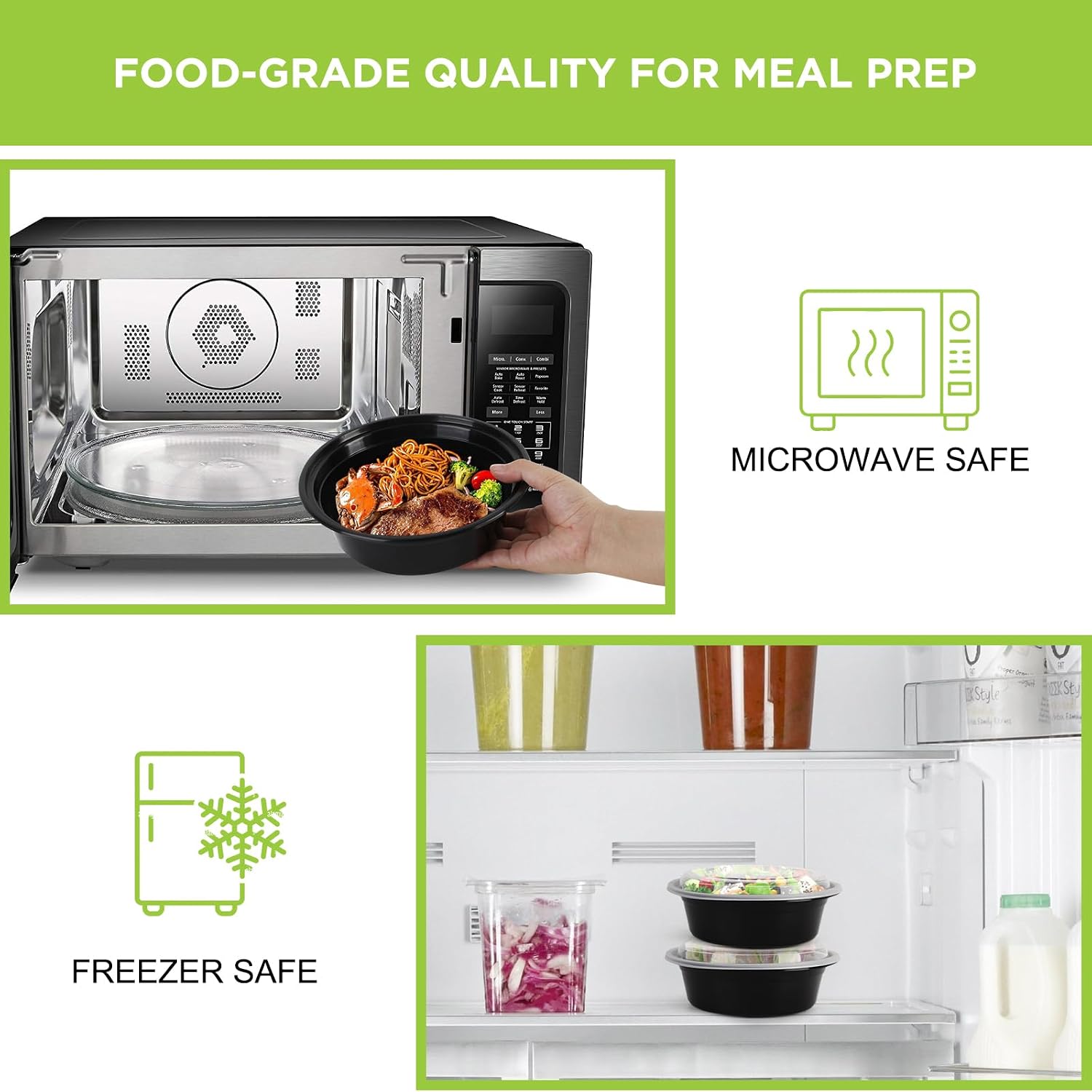 ภาชนะเตรียมอาหารพร้อมฝาปิด - ช - Meal Prep Freezer บทวิจารณ์และราคา