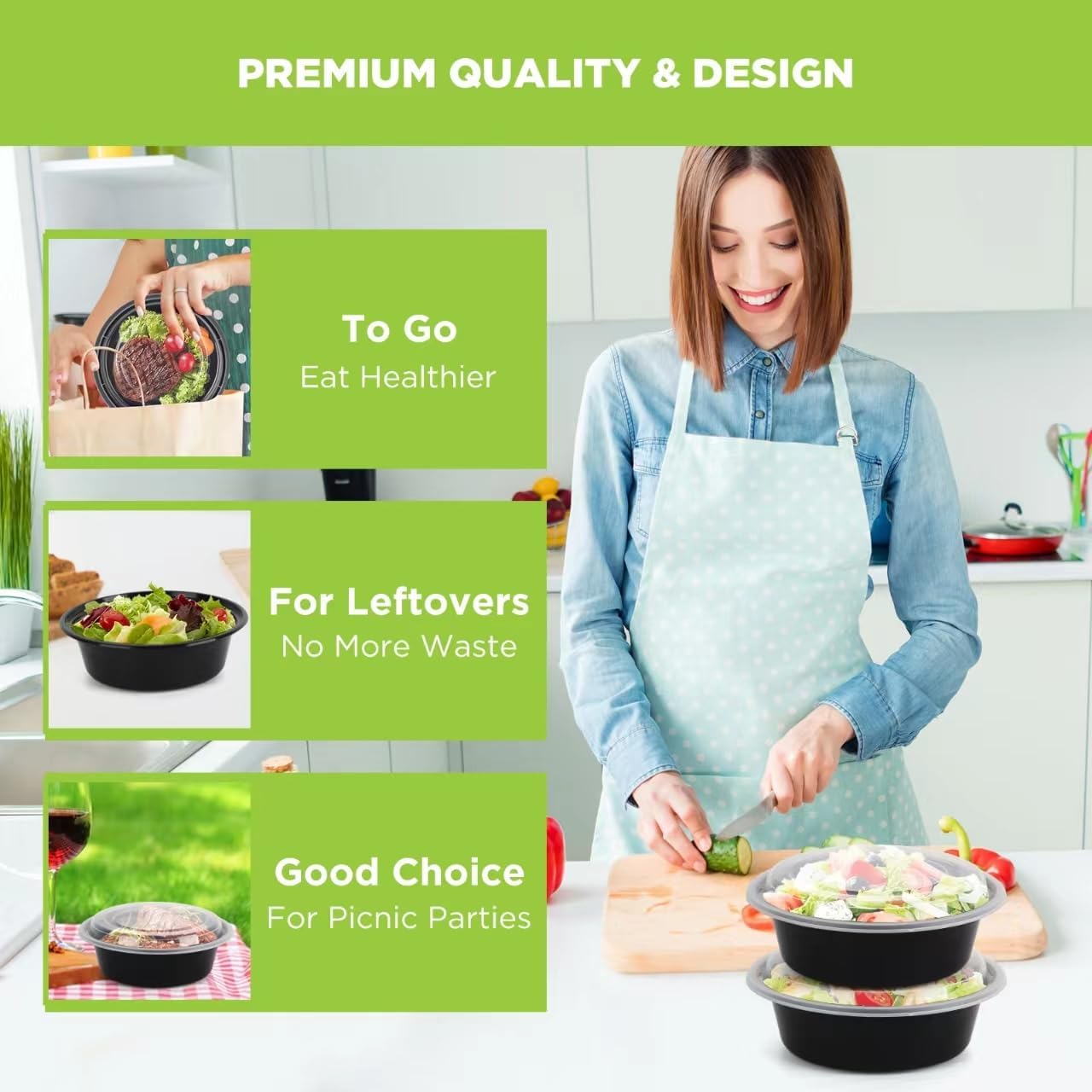 ภาชนะเตรียมอาหารพร้อมฝาปิด - ช - Meal Prep Freezer บทวิจารณ์และราคา