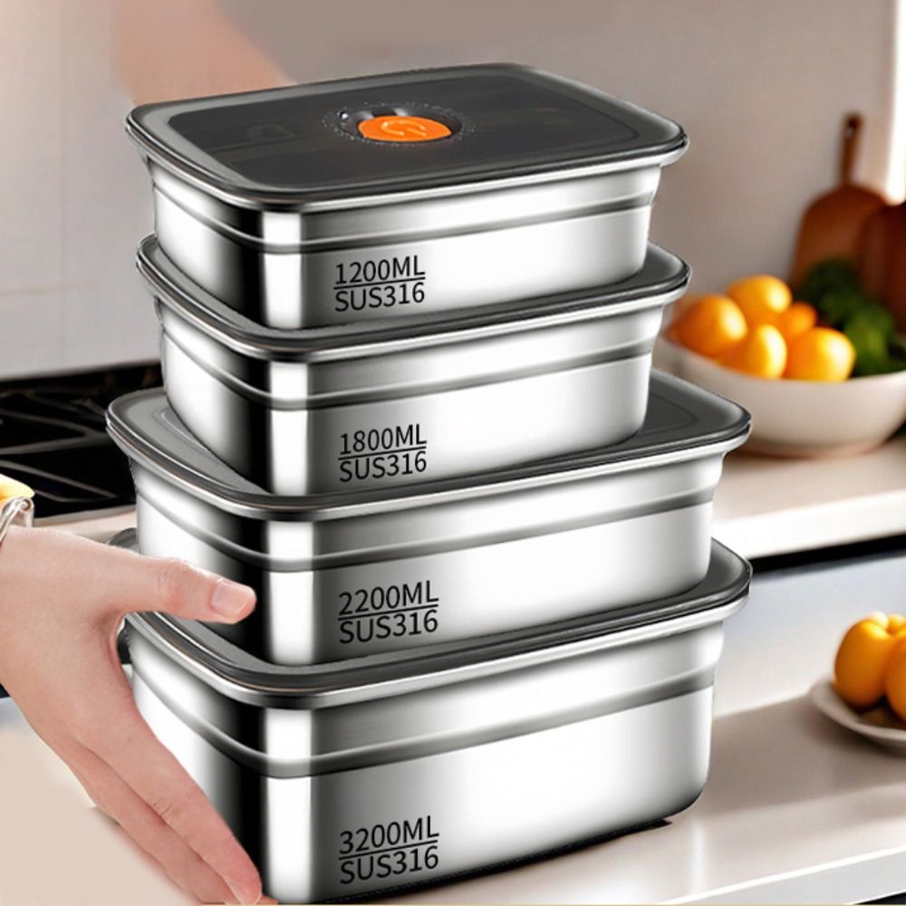 สแตนเลสตั้งแคมป์กล่องอาหารกลาง - Meal Prep Freezer บทวิจารณ์และราคา