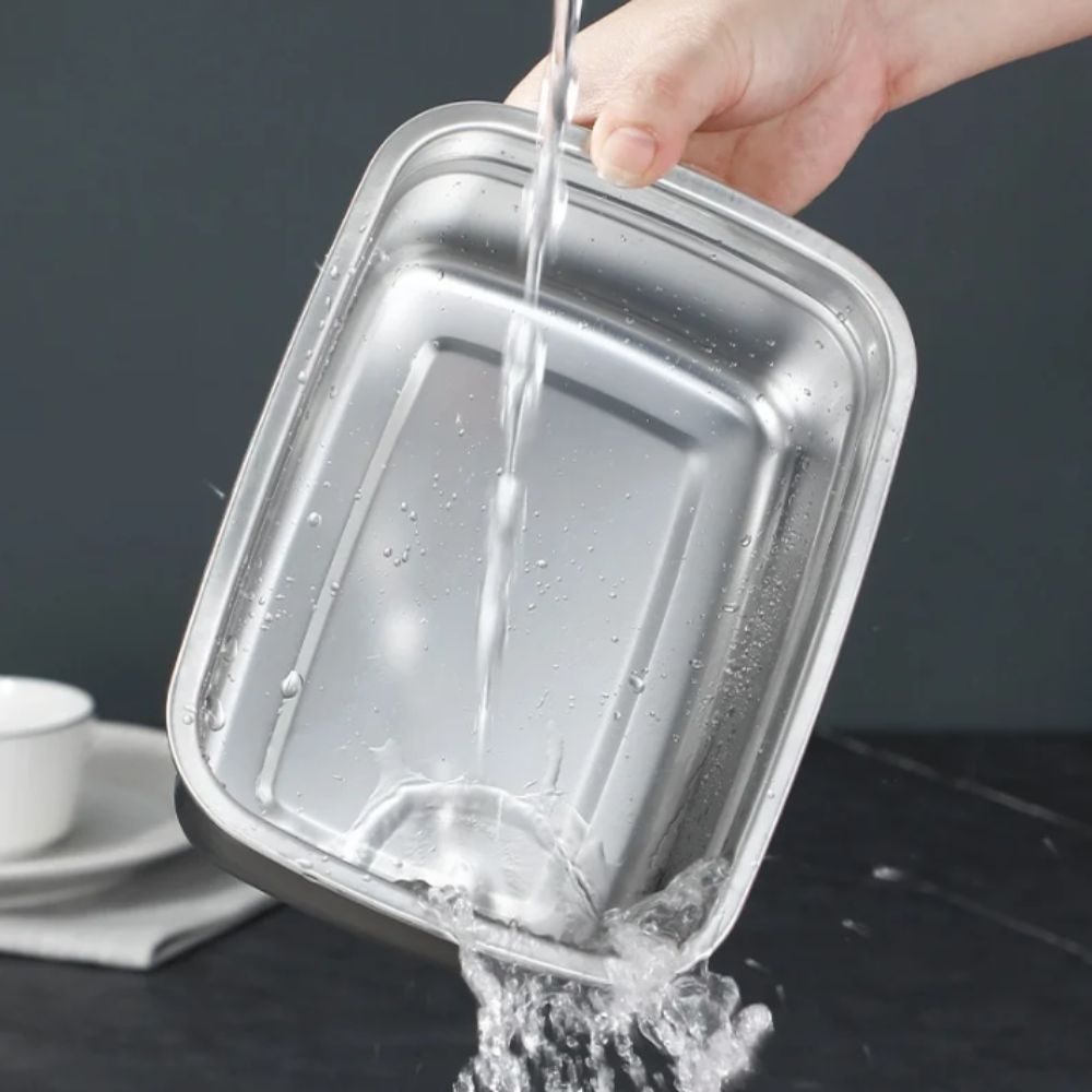 สแตนเลสตั้งแคมป์กล่องอาหารกลาง - Meal Prep Freezer บทวิจารณ์และราคา