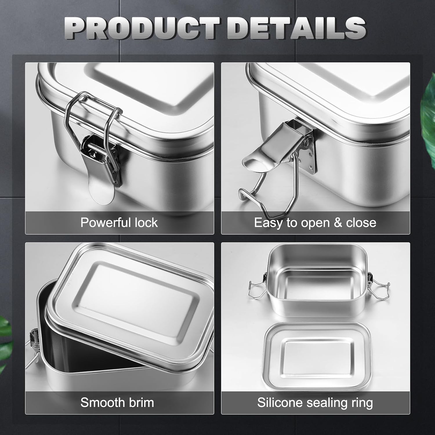 ภาชนะเก็บอาหารสแตนเลสพร้อมฝาปิ - Meal Prep Dinners บทวิจารณ์และราคา
