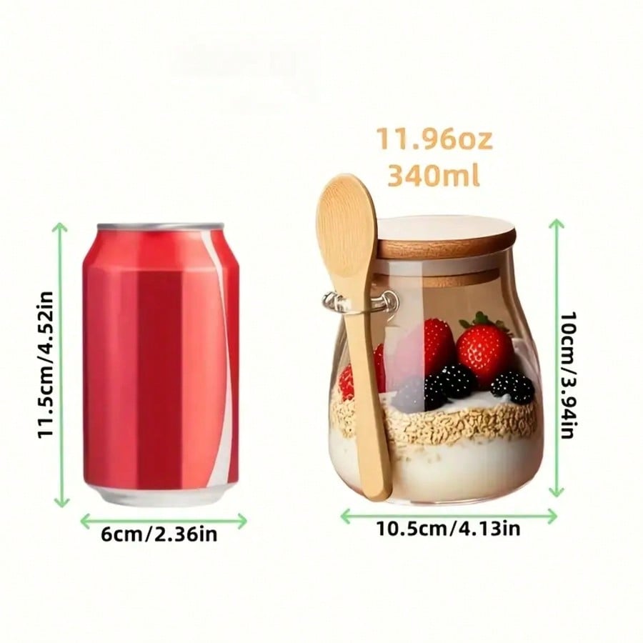ชุด 4 ชิ้น ภาชนะใส่โอเวอร์ไนท์ - Meal Prep Yogurt Parfait บทวิจารณ์และราคา
