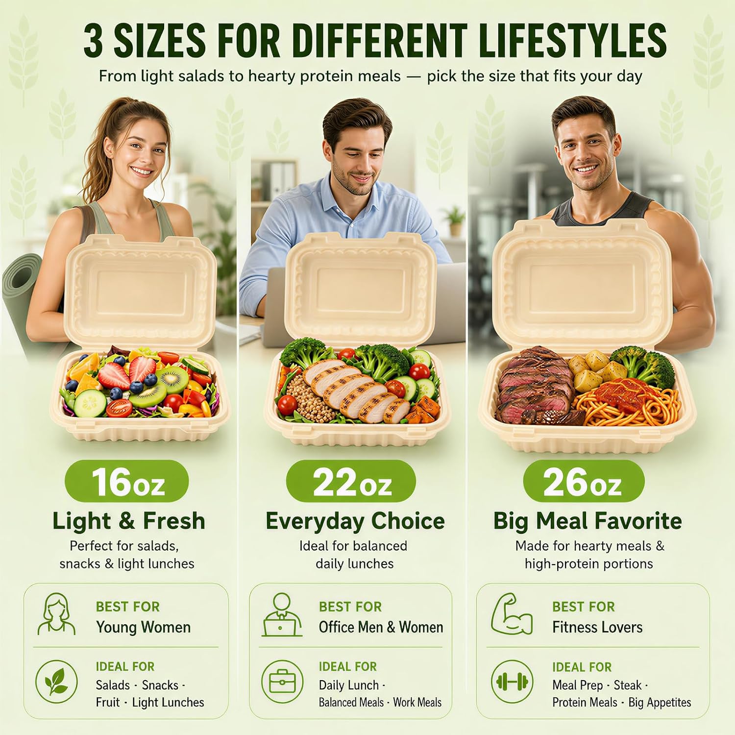 กล่องใส่อาหารแบบฝาพับขนาด 16 อ - Meal Prep Dinners บทวิจารณ์และราคา