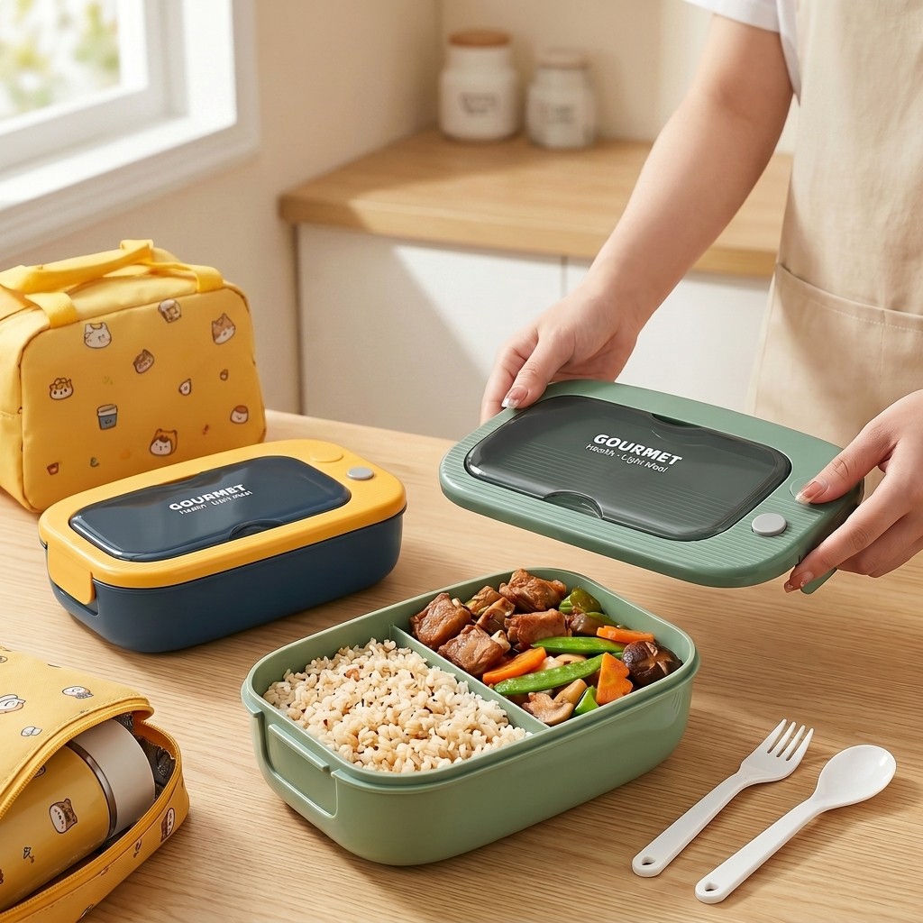 กล่องเบนโตพลาสติกสำหรับไมโครเว - Meal Prep Dinners บทวิจารณ์และราคา