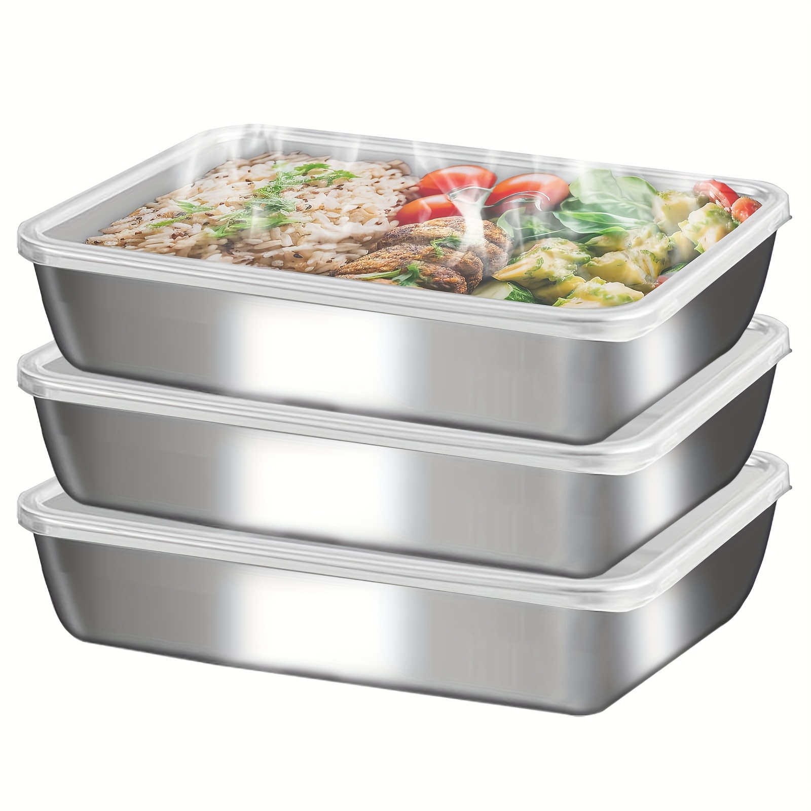 กล่องใส่อาหารสแตนเลส 3 ชิ้น &  - Meal Prep Box บทวิจารณ์และราคา