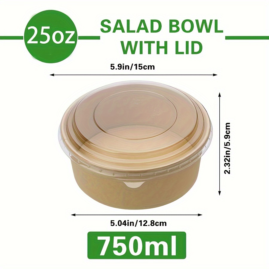 ชามกระดาษขนาด 25 ออนซ์/750 มล. - Meal Prep Dinners บทวิจารณ์และราคา