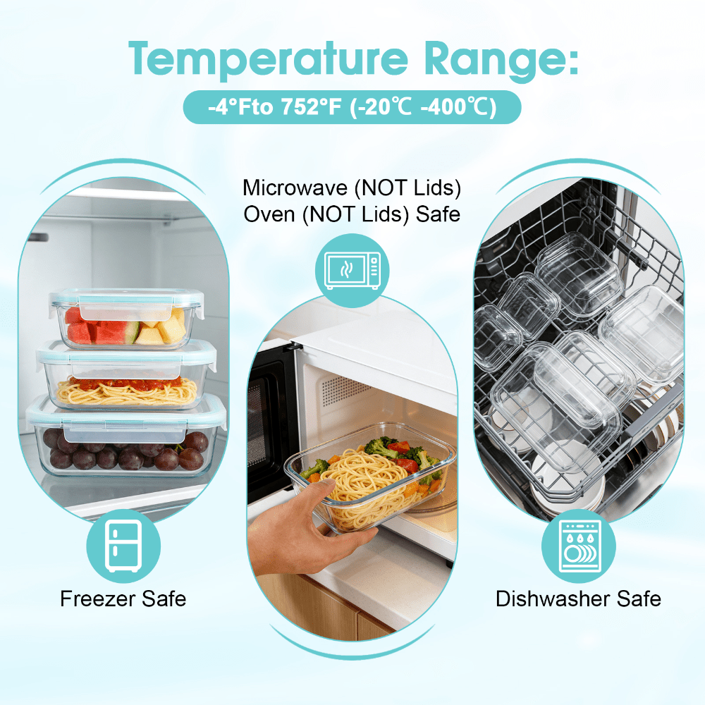 ชุดกล่องเก็บอาหารแก้ว 24 ชิ้น  - Meal Prep Kit บทวิจารณ์และราคา