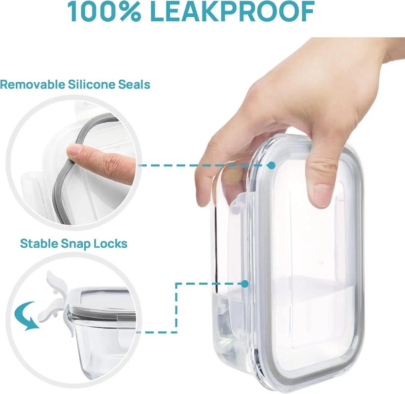 ชุดกล่องเก็บอาหารแก้ว 18 ชิ้น  - Meal Prep Kit บทวิจารณ์และราคา