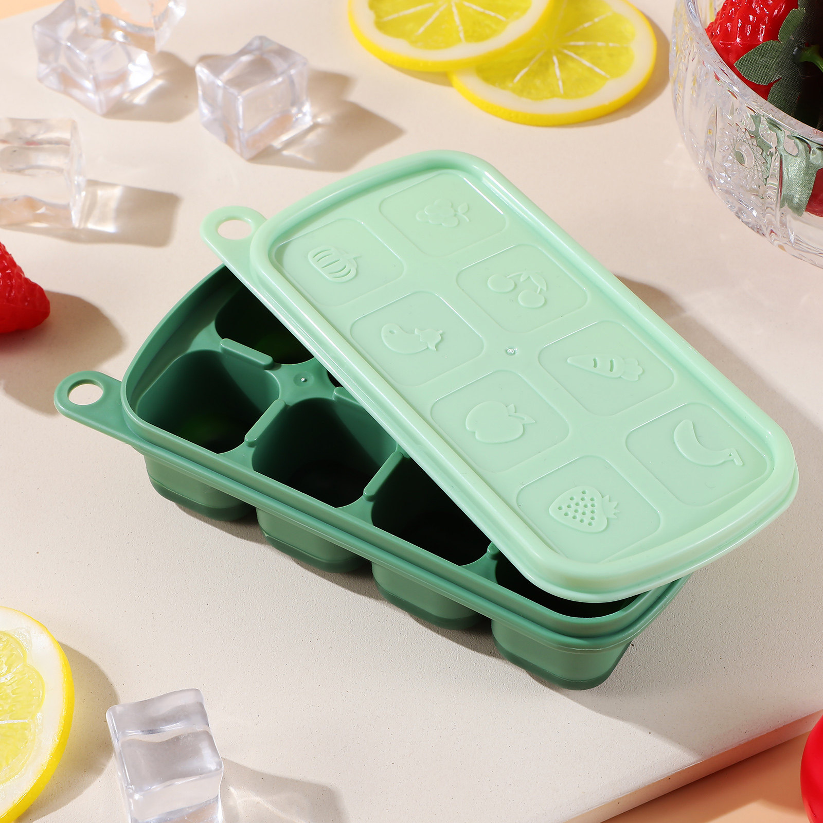 ถาดทำน้ำแข็งซิลิโคนพร้อมฝาปิด  - Meal Prep Easy บทวิจารณ์และราคา